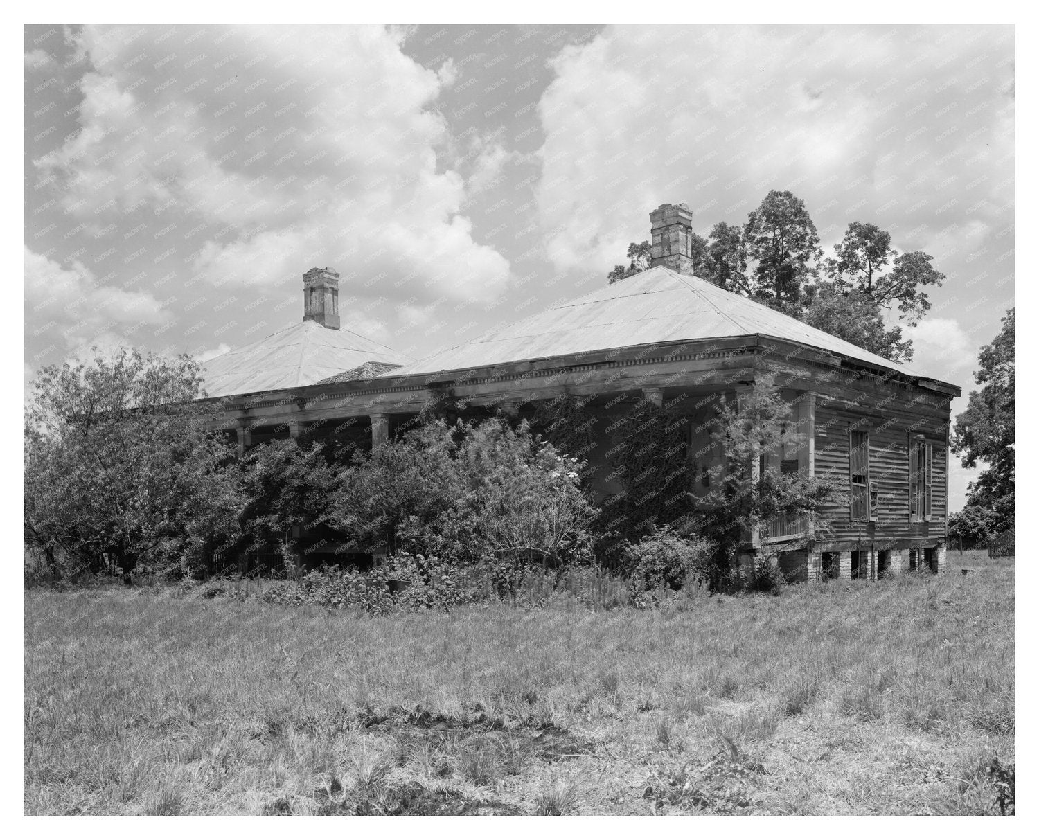 Burnside, LA Abandoned Duplexes - Historical Photo 20th Cent