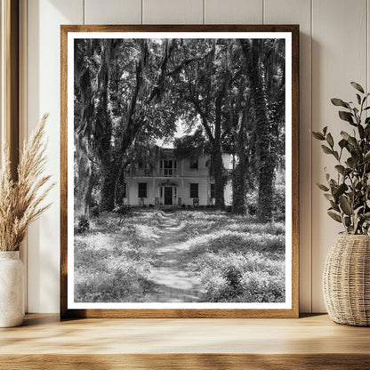 Historic Home in Bains, LA - 1820 Vintage Photograph