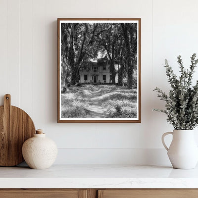 Historic Home in Bains, LA - 1820 Vintage Photograph