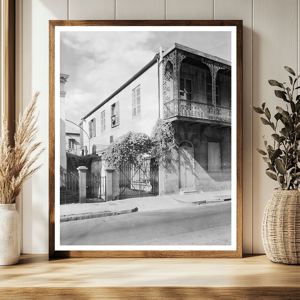 Vintage New Orleans Architecture Near Beauregard House 1920s