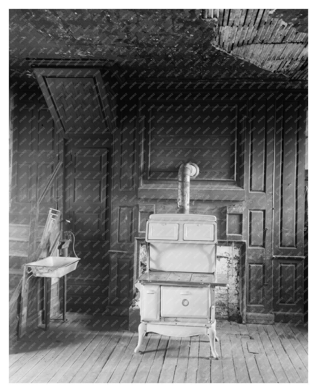 Daffin House Loft, Hillsboro, MD, 1783: Vintage Photo