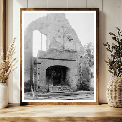 Dower House Ruins, Rosaryville, MD, 1931 Fire Impact