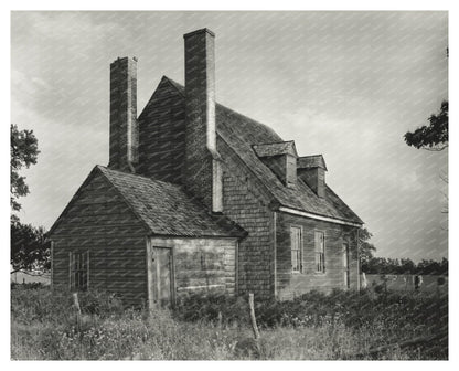 Vintage Photo of Abandoned Trap, MD Building, 20th Century
