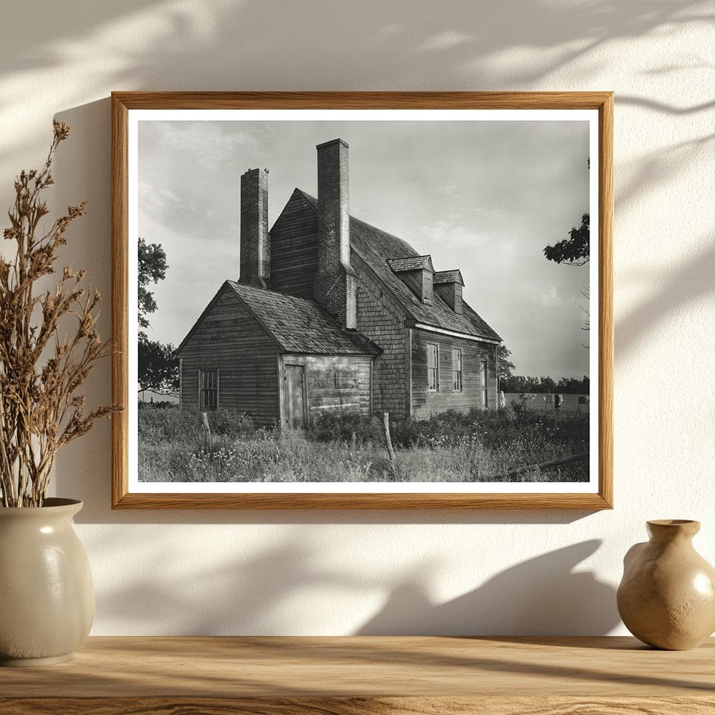 Vintage Photo of Abandoned Trap, MD Building, 20th Century