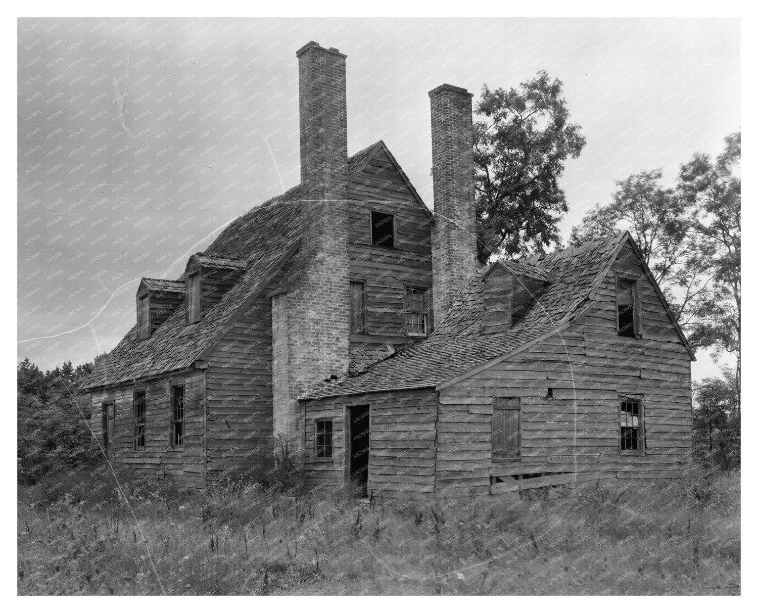 Great Mills, MD Vintage Photograph of Abandoned Structures