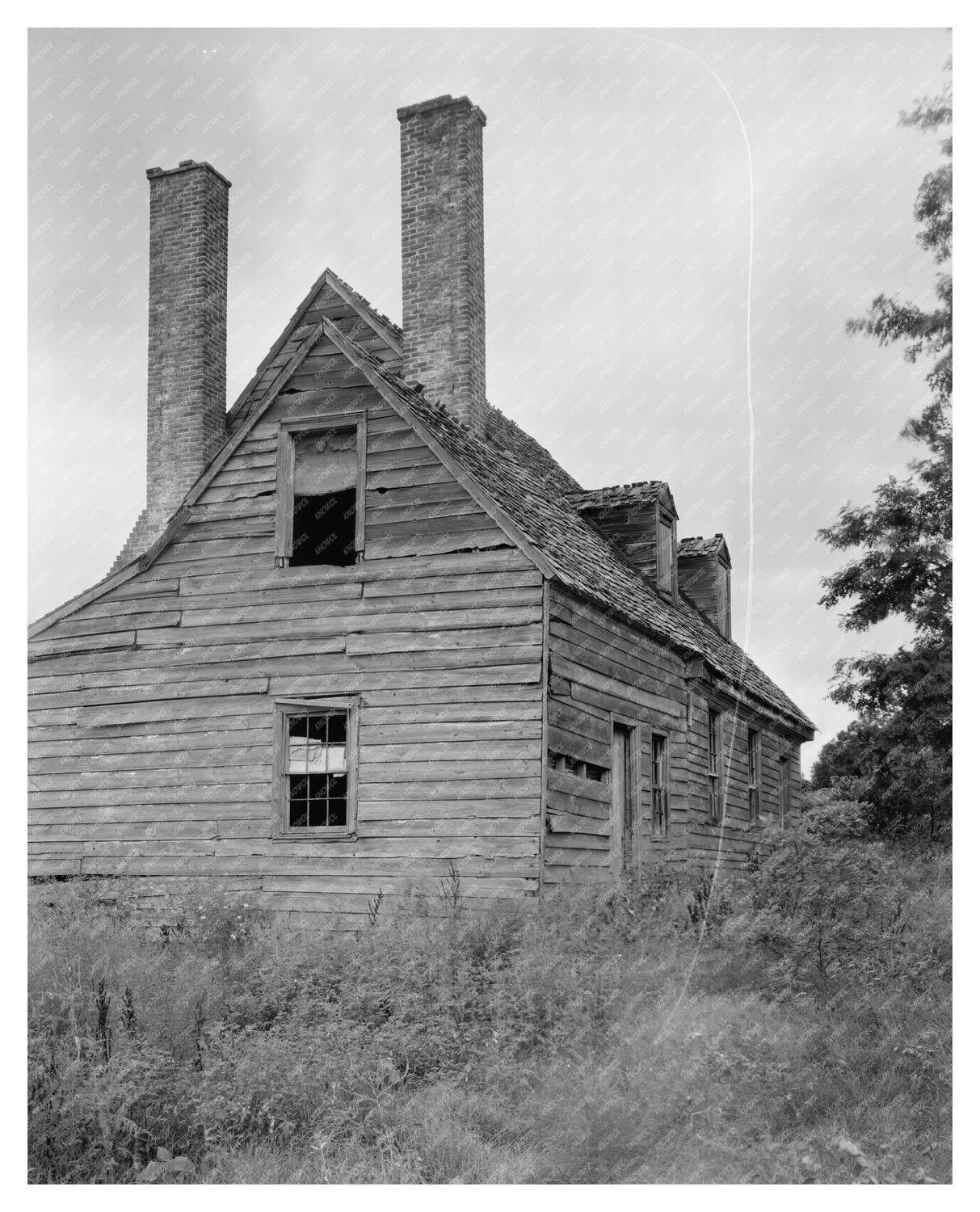 Great Mills, Maryland Vintage Architecture Photo, 20th Centu
