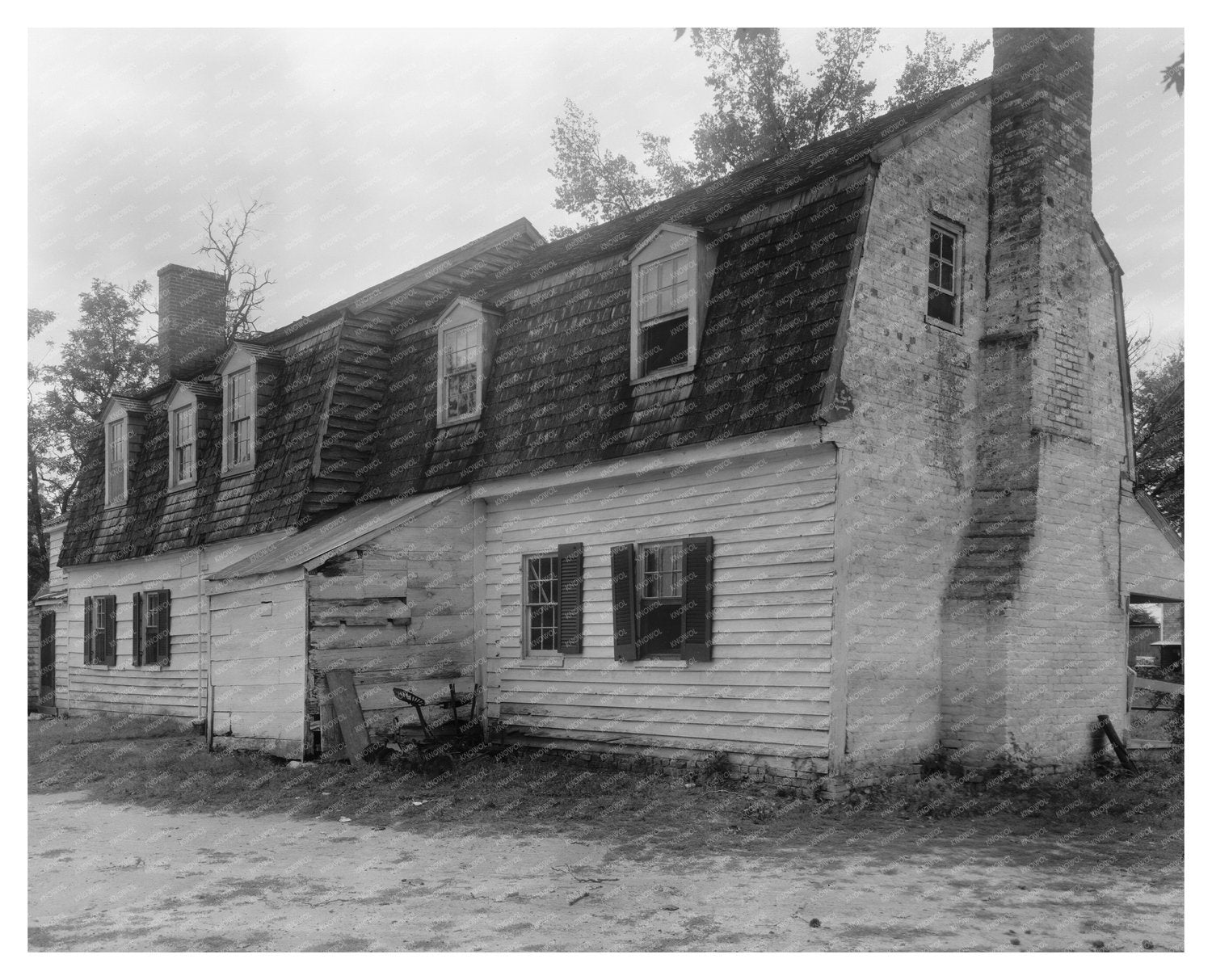 Trappe, MD: Historic Gambrel Roof Home, Carnegie Survey 1930