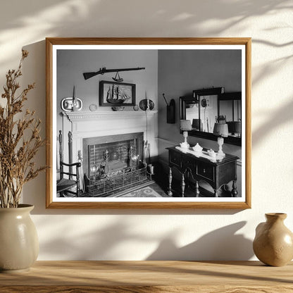 Vintage Baltimore Fireplace Photo, Maryland 20th Century