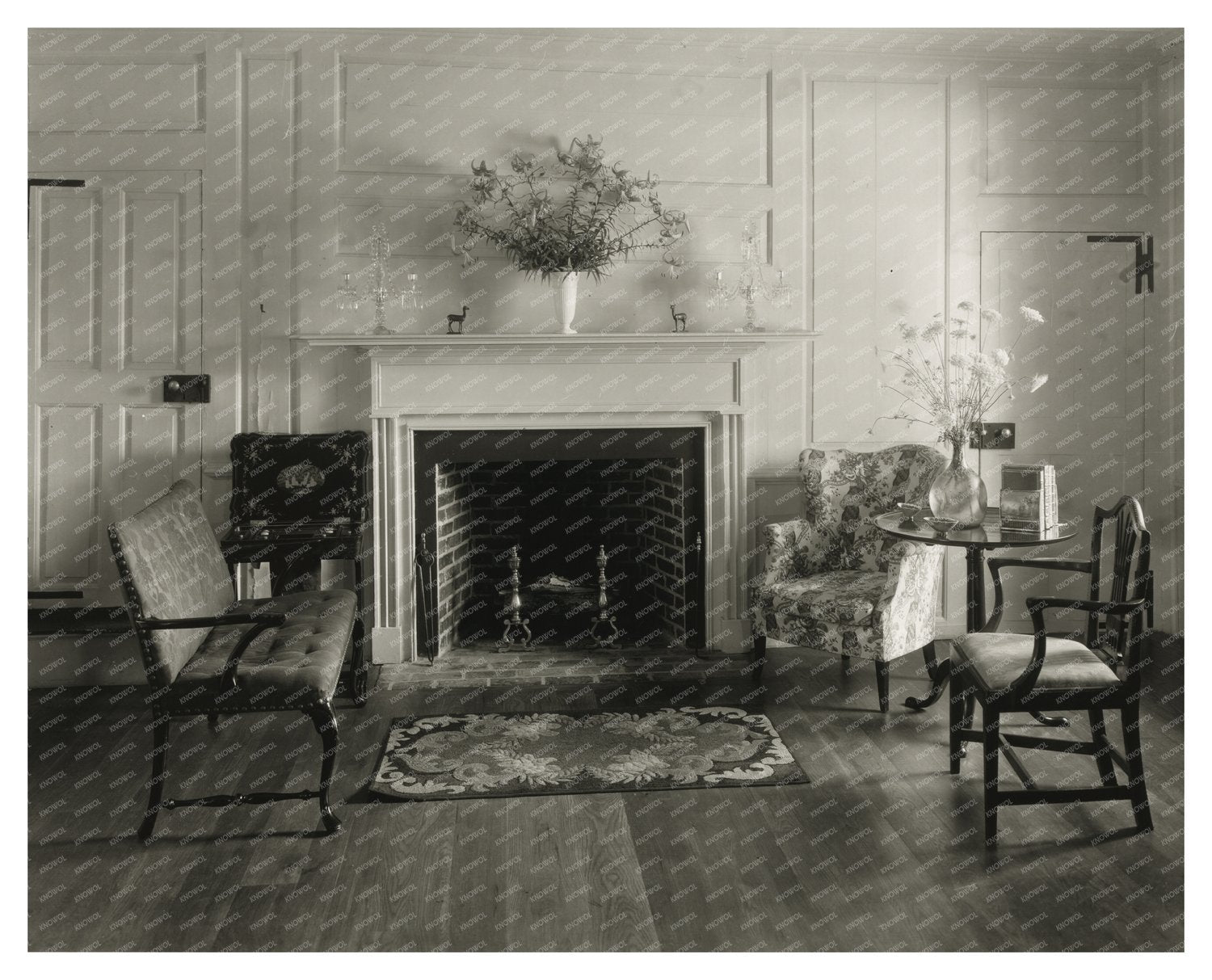 Vintage Baltimore Interior Scene, Early 20th Century