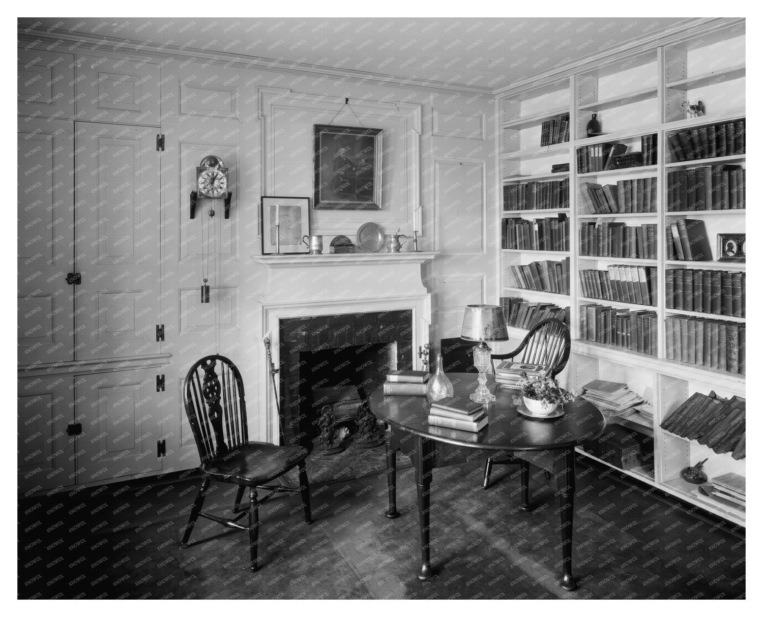 Brooklandville Library Interior, Baltimore County, MD 1900s