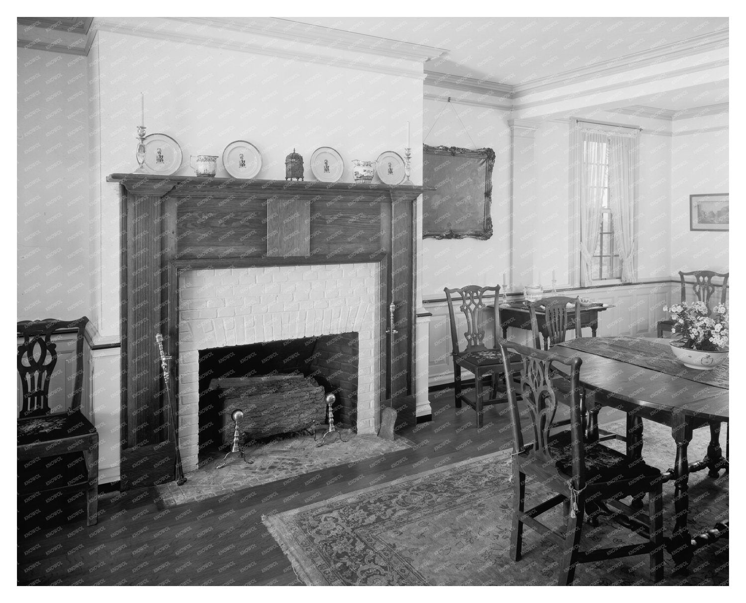 Vintage Interior Photo, Brooklandville, MD, Early 1900s