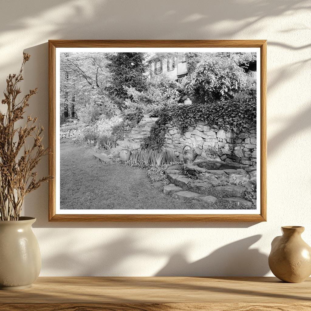 Stevenson MD Garden Scene, Early 1900s Vintage Photo