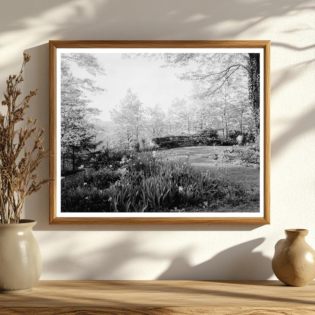 Serene Garden Scene in Stevenson, MD - Early 20th Century