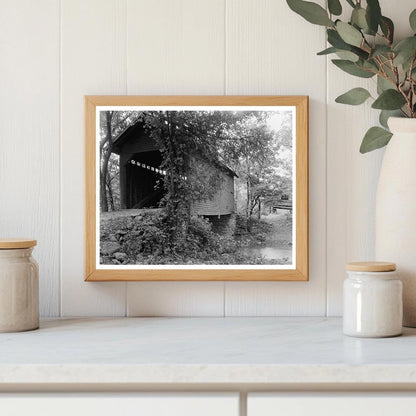 Covered Bridge in Frederick County, MD - 1953 Photo