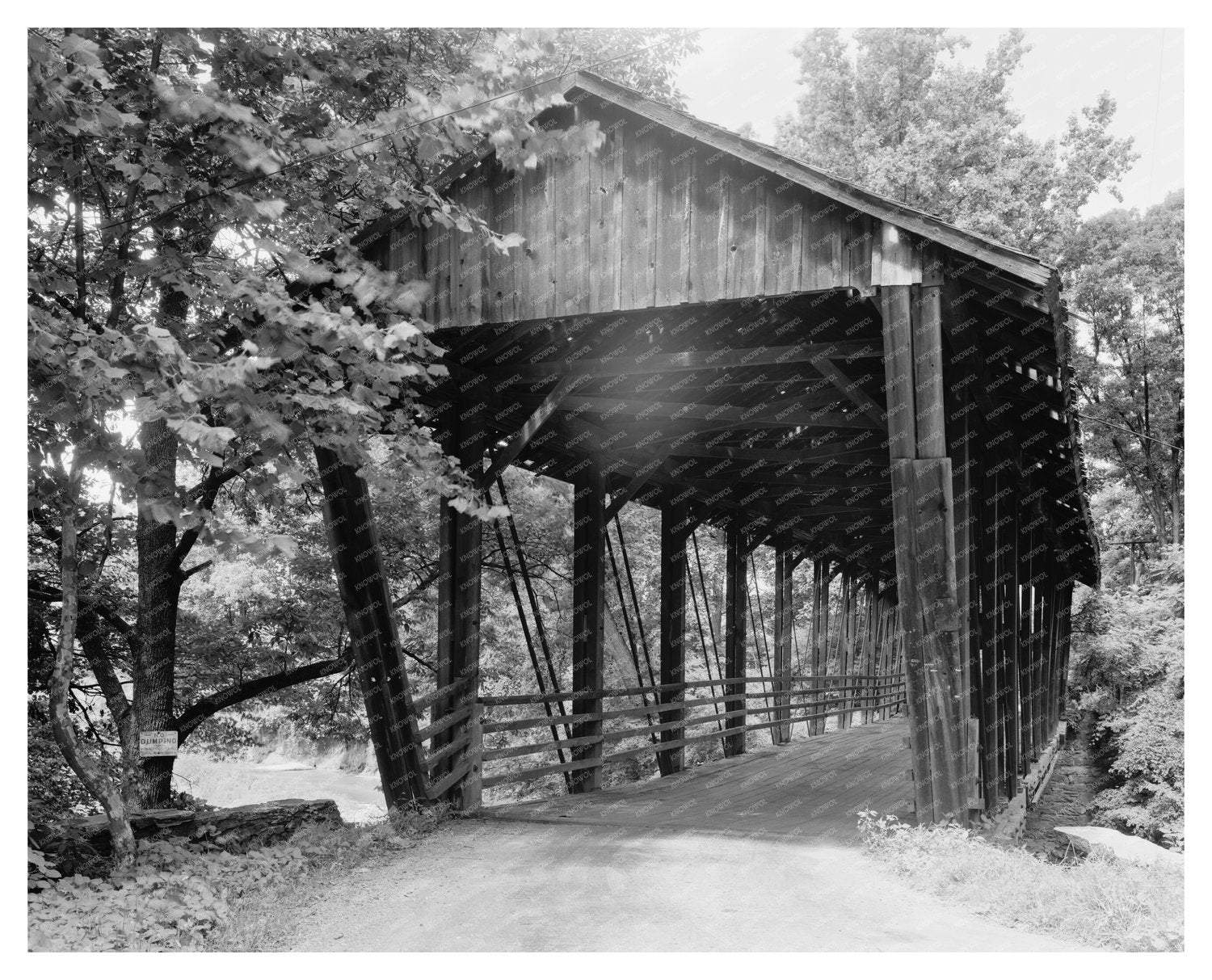 Covered Bridge in Frederick County, Maryland, 20th Century