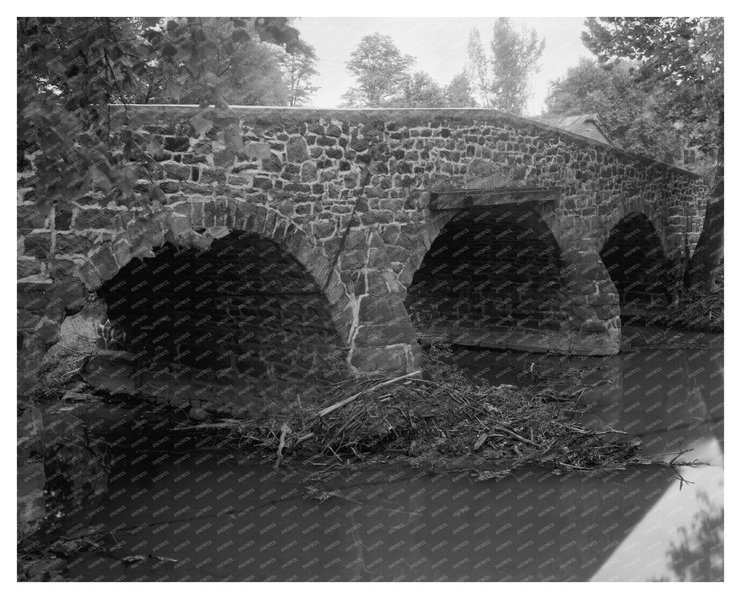 Frederick County MD Stone Bridge Photo, Early 20th Century