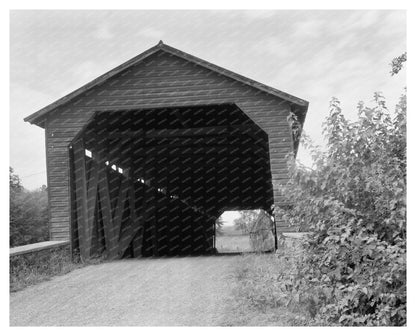 Covered Bridge in Frederick County, MD, Early 1900s