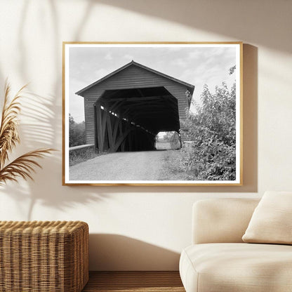 Covered Bridge in Frederick County, MD, Early 1900s