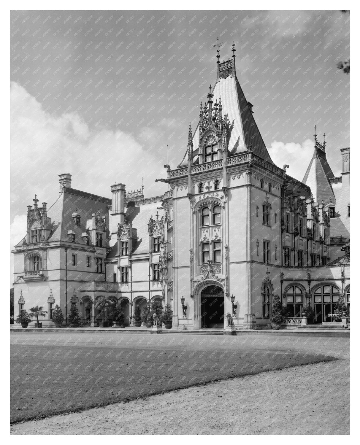 1895 Vintage Photo of Asheville, NC Architecture