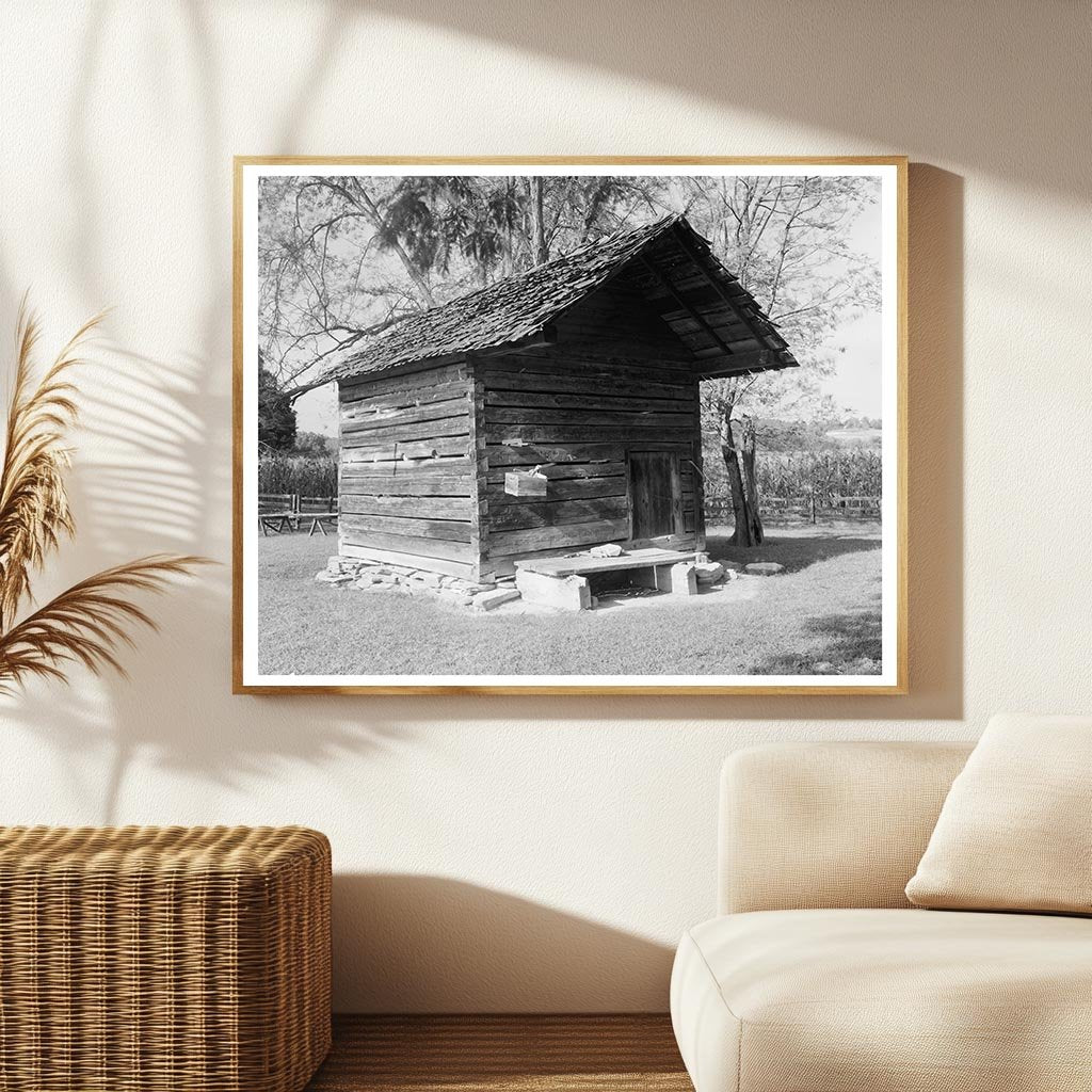 1829 Wooden Building in Morganton, NC - Historical Image