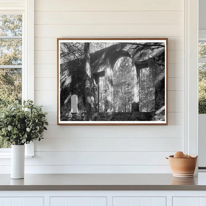 Vintage Church Ruins in Brunswick County, NC, 20th Century