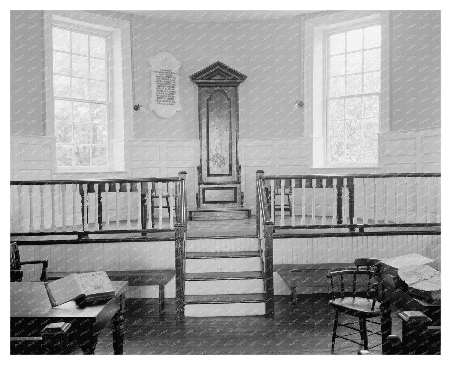 Edenton NC Courthouse Interior Photo, 1941