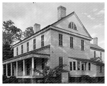 Cameron Home, Durham County, NC, 1802 Vintage Photo
