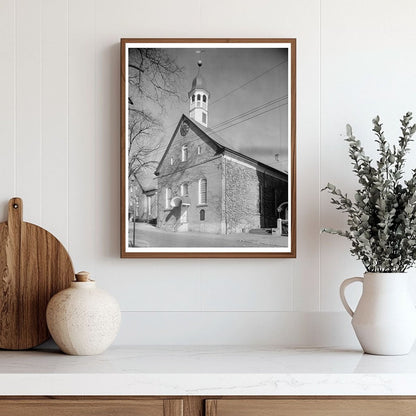 Moravian Church in Winston-Salem, NC - 1941 History Photo