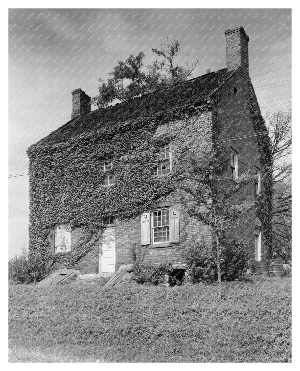 Jamestown, NC Vintage Architecture Photo, 20th Century