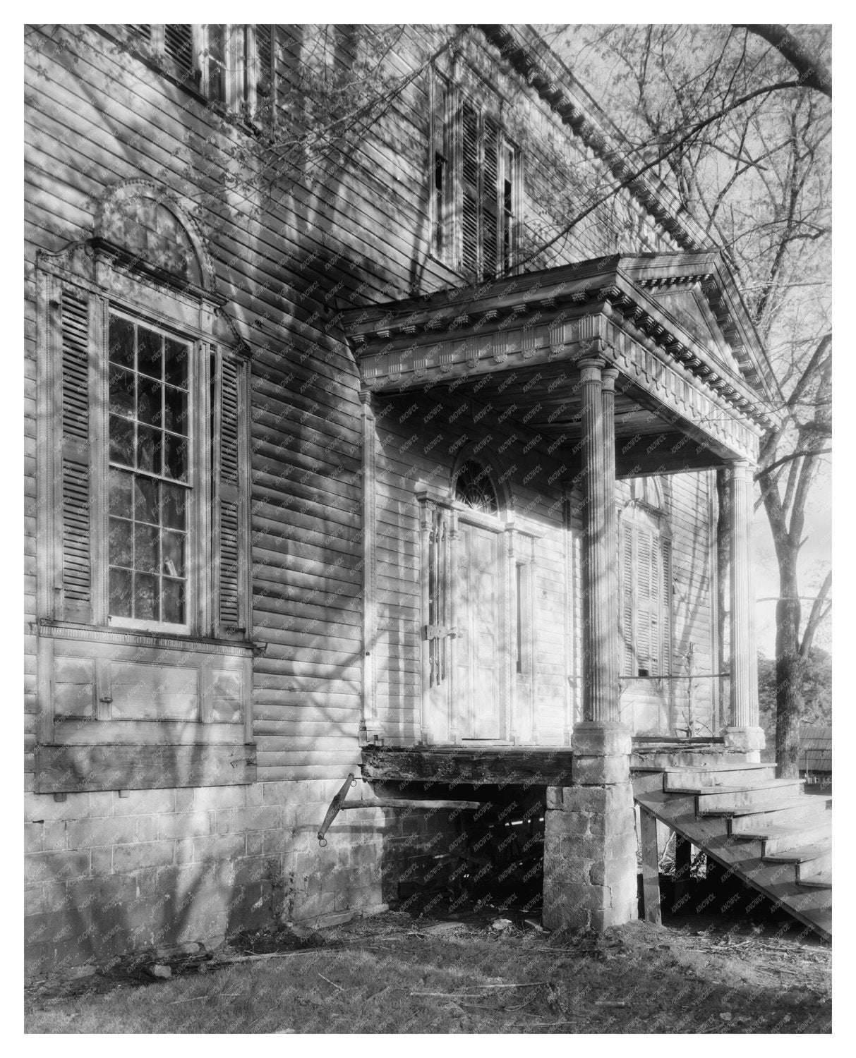 Historic 1825 House in Airlie, Halifax, NC - Vintage Photo