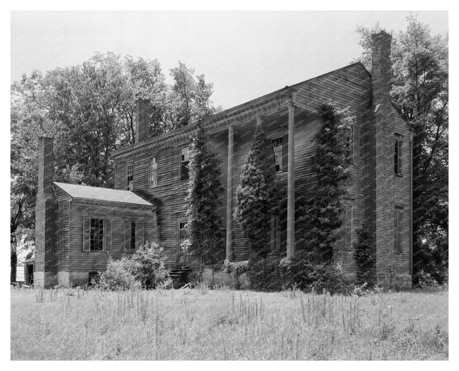 Airlie House, Halifax County, NC, 1825 Vintage Photo