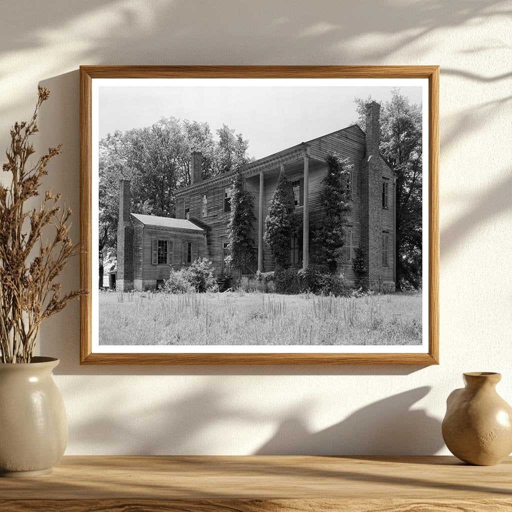 Airlie House, Halifax County, NC, 1825 Vintage Photo