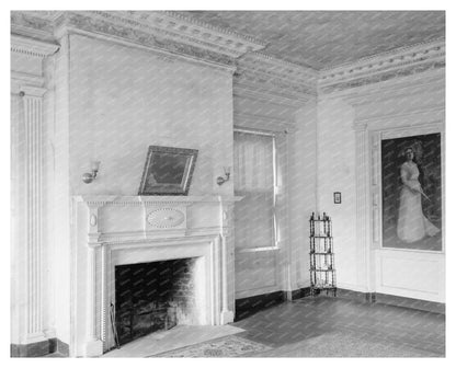 Ingleside Interior, Lincolnton NC, 1817 Vintage Photo