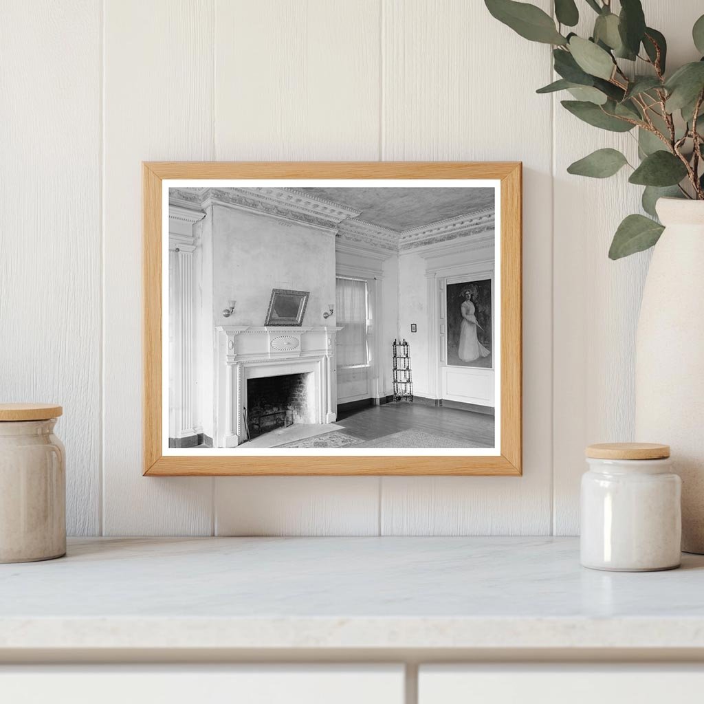 Ingleside Interior, Lincolnton NC, 1817 Vintage Photo