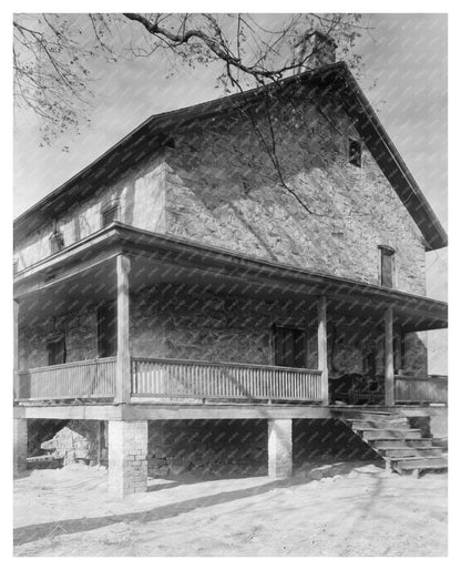 Historic 1774 Building in Charlotte, NC - Vintage Photo 1960