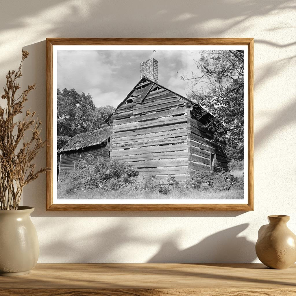 Log Cabin, Mecklenburg County, NC, 1726 - Vintage Photo