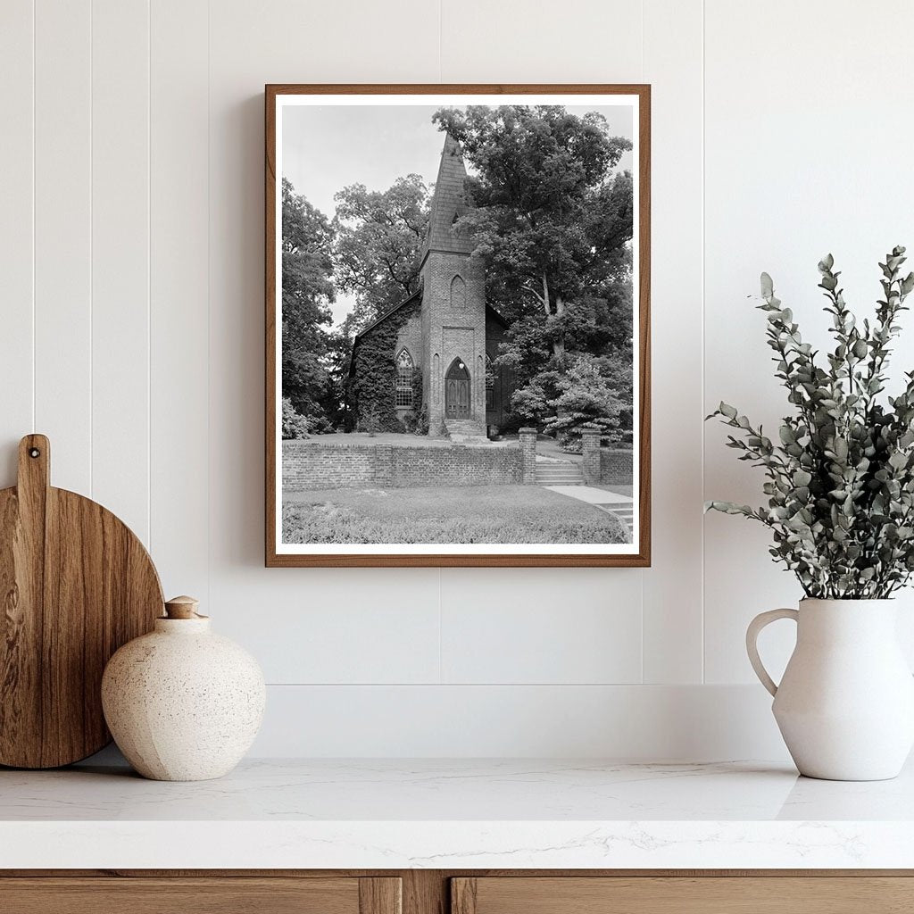 1815 Episcopal Church in Hillsboro, NC: Vintage Photo