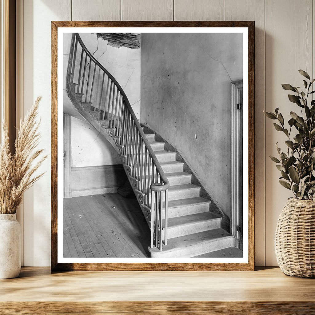 Spiral Stairs, Rowan County, NC 1800-1810 Photo