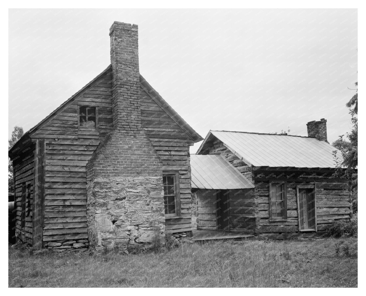 Vintage Log Buildings in Wentworth, NC - 20th Century