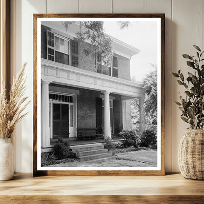 1854 Brick House in Raleigh, NC - Vintage Photograph