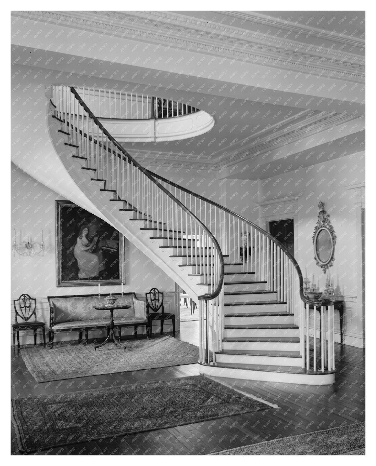 1941 Interior of Historic Home, Warrenton, NC