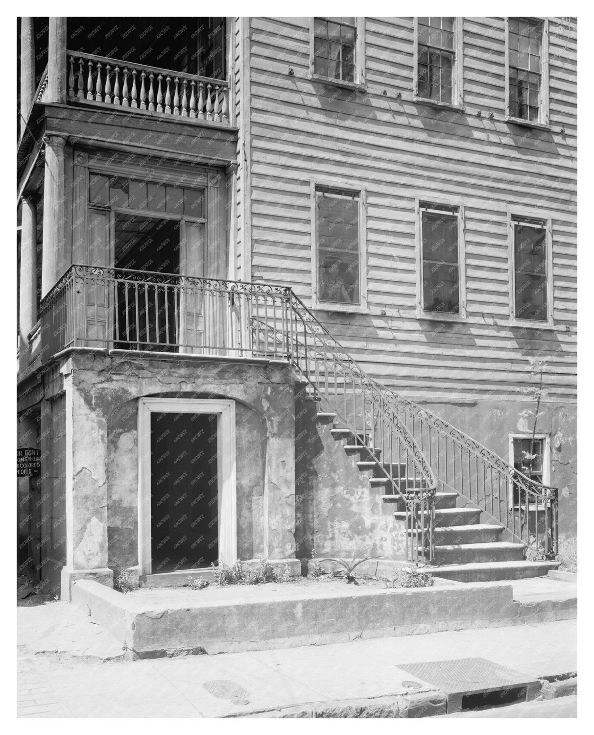 Charleston SC 1900s Architectural Details of Lodging House