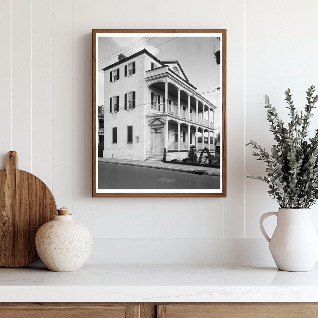 William Steele House, Charleston SC, 1815 Vintage Photo