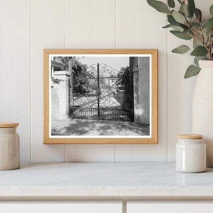 Vintage Iron Gate in Charleston, SC - Carnegie Survey 1953
