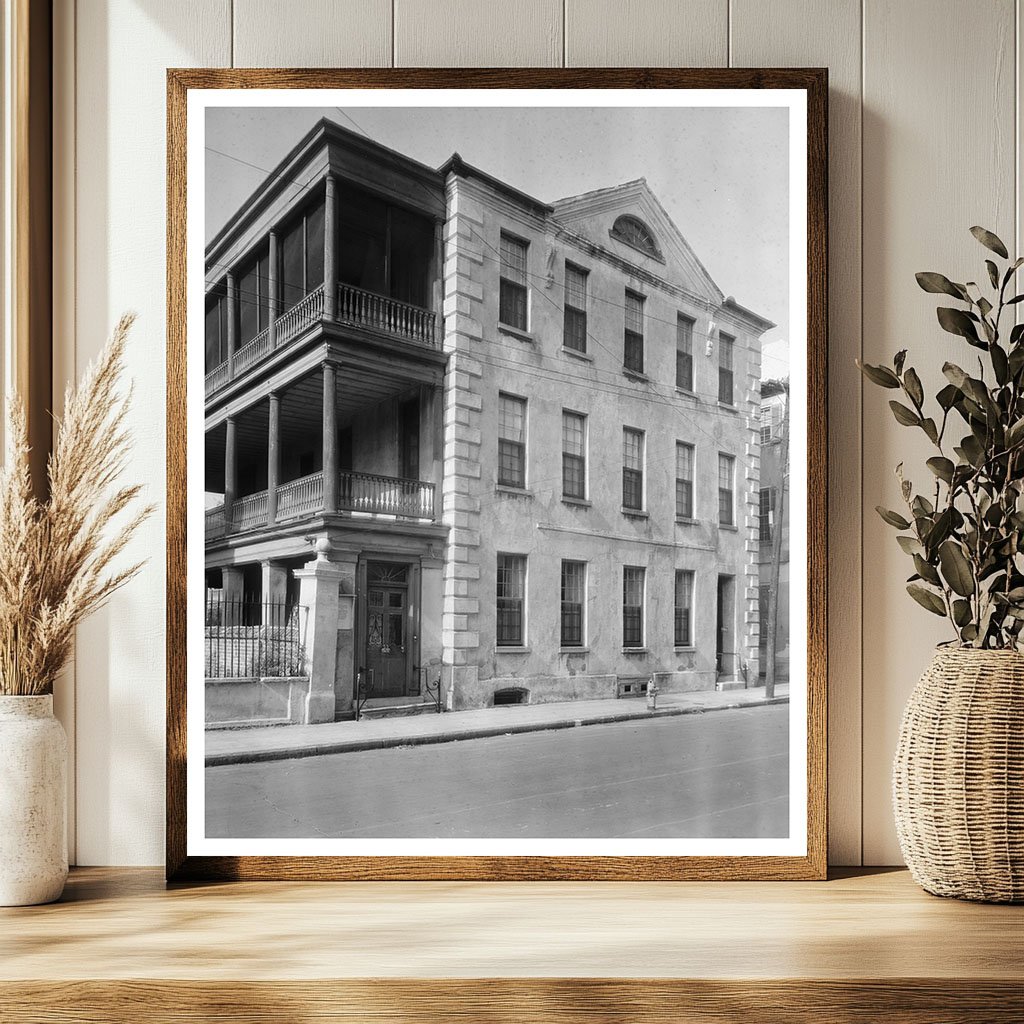 Jacob Mottes House, Charleston SC, 1745 Vintage Photograph