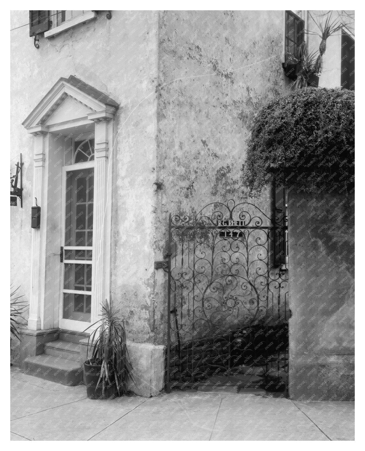 Vintage Charleston Architecture Photo, South Carolina 1953
