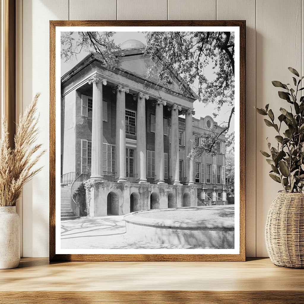 Charleston College Architecture, SC 1828 Historical Photo