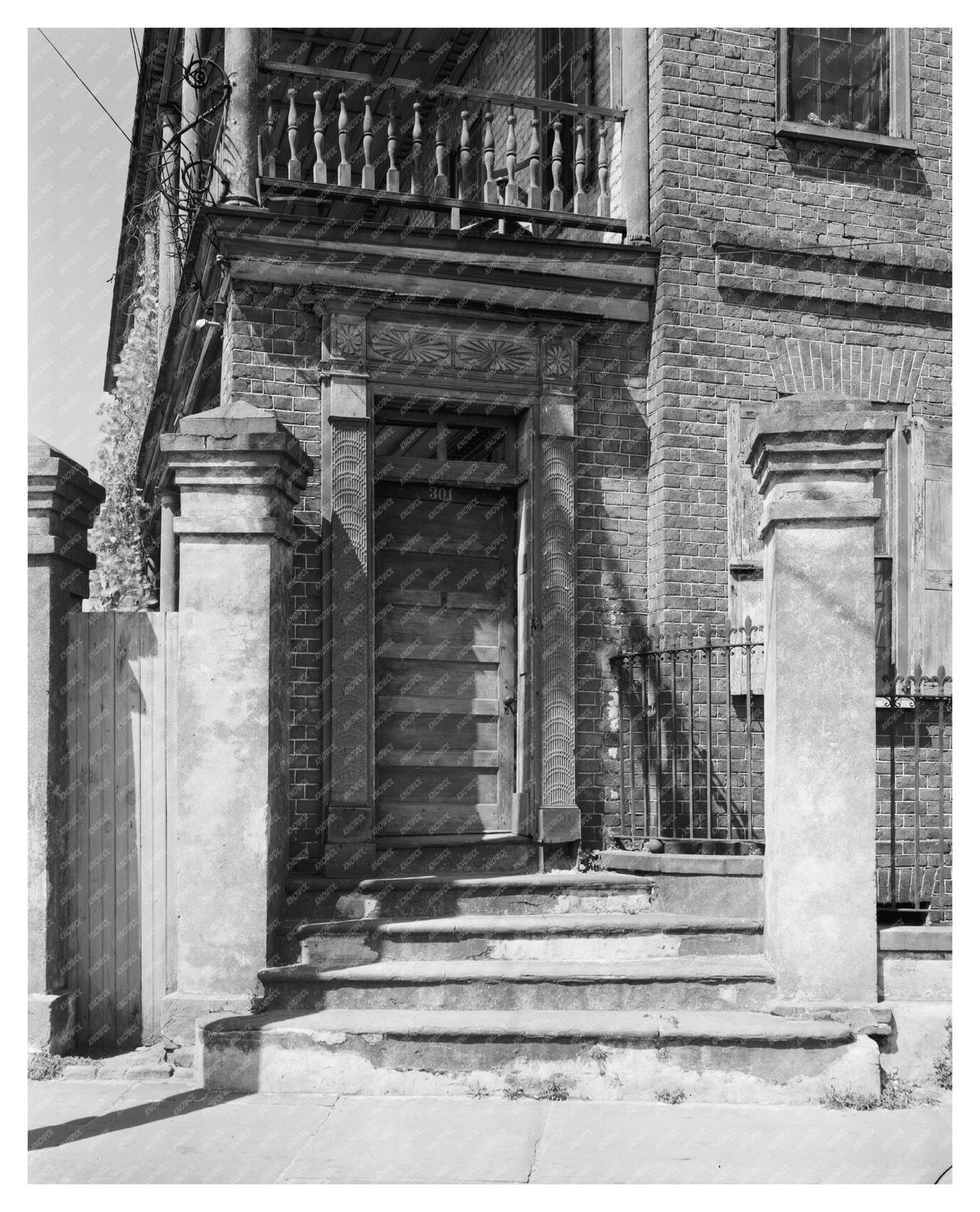 301 East Bay St, Charleston SC: Vintage Architectural Photo