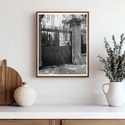 Charleston SC Bull House Gate Photo 20th Century