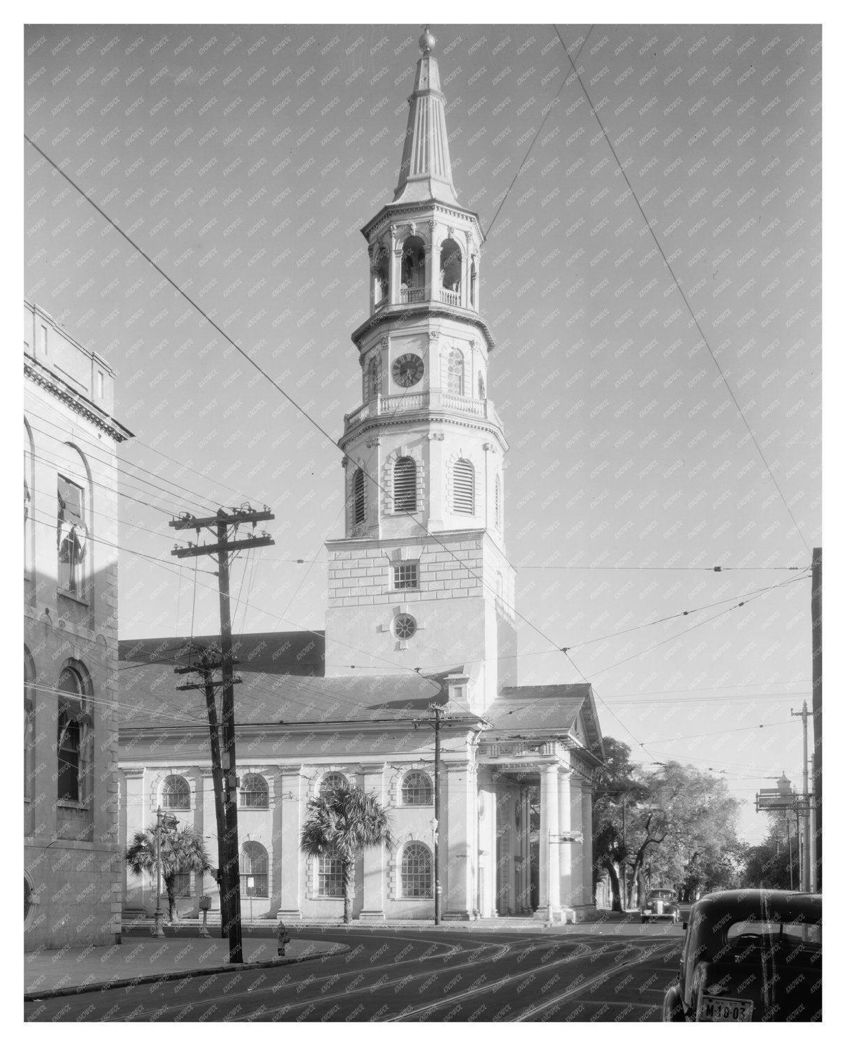 Vintage Charleston Episcopal Church Photo, SC 1752-1761